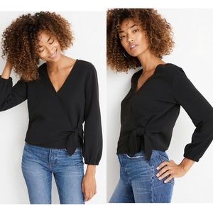 | Madewell | texture and thread | tie crepe top